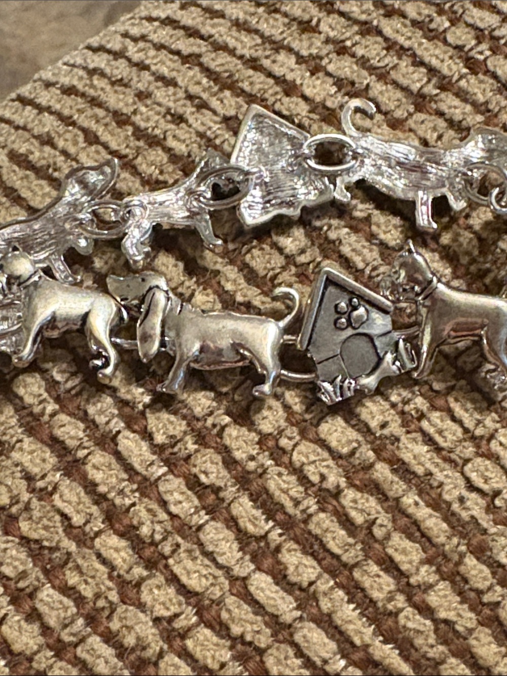 Silver Tone Dachshund & House Link Bracelet - Picture 7 of 8